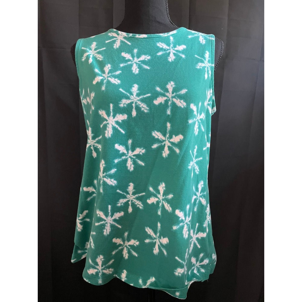 D & CO Women's Sleeveless Green Tie-Dye Tank Top – Size M – Boho Chic‎